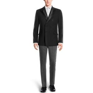 Tazio super 100‎ Pure wool tuxedo blazer Tux Jacket, Suit Jacket $469 NWT Black